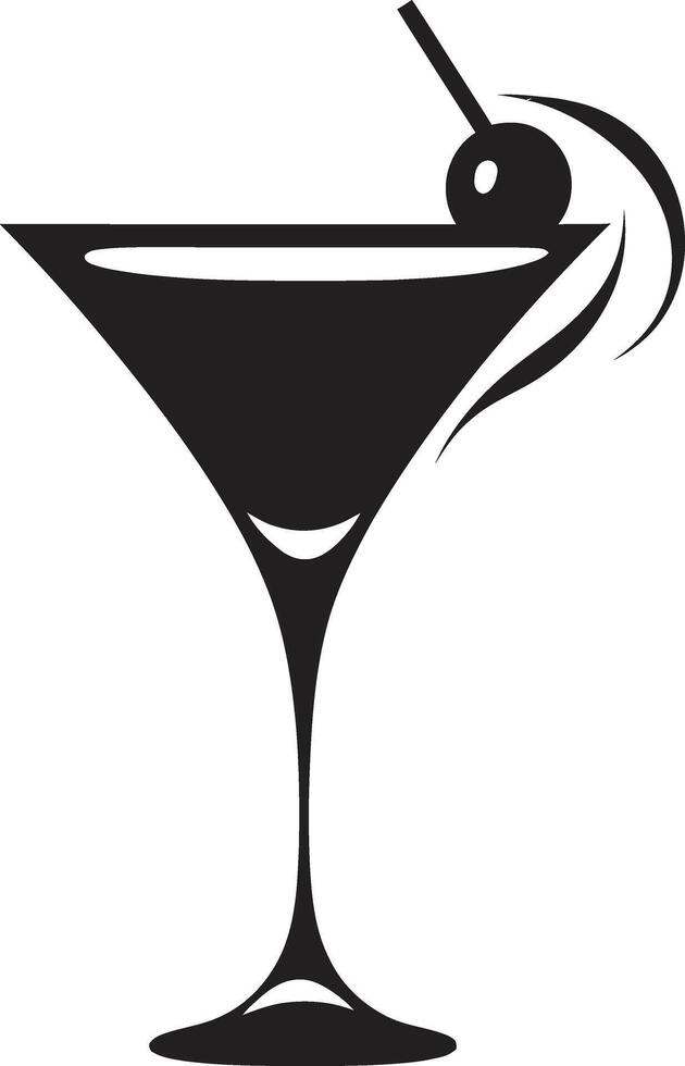 gefertigt Erfrischung schwarz trinken ic Symbol erfrischend Charme schwarz Cocktail emblematisch Kennzeichen vektor