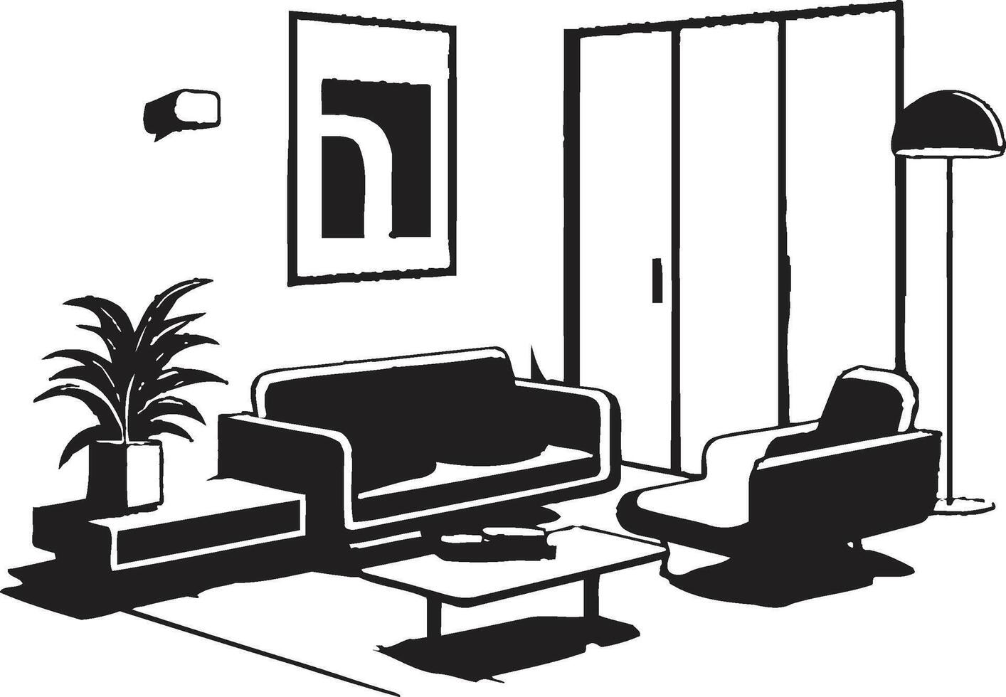 Innere noir glatt schwarz s im Fett gedruckt neu definieren das Eleganz von modern Haus Leben Räume städtisch Komfort Zonen enthüllt ic schwarz s Erfassung das Wesen von modern Leben vektor