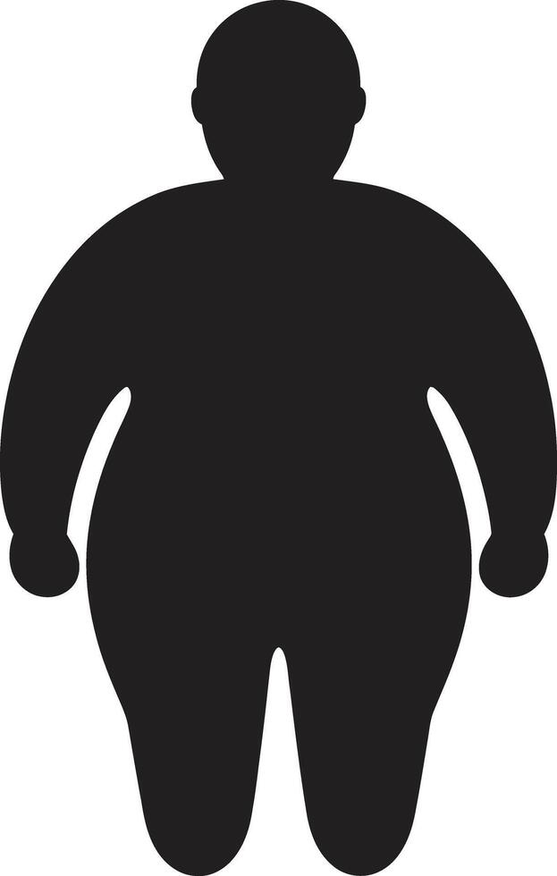 passen und furchtlos im schwarz befürworten Anti Fettleibigkeit Maße Revolutionär Elastizität 90 Wort zum Mensch Fettleibigkeit Transformation vektor