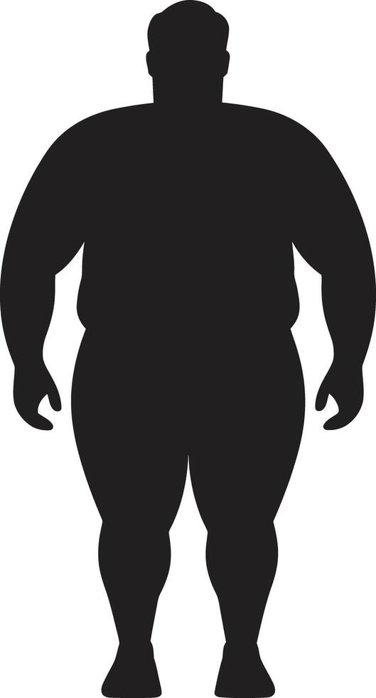 Eleganz im Anstrengung schwarz ic befürworten Anti Fettleibigkeit Maße balancieren Handlung Anzeigen 90 Wörter von Mensch Fettleibigkeit Lösungen vektor