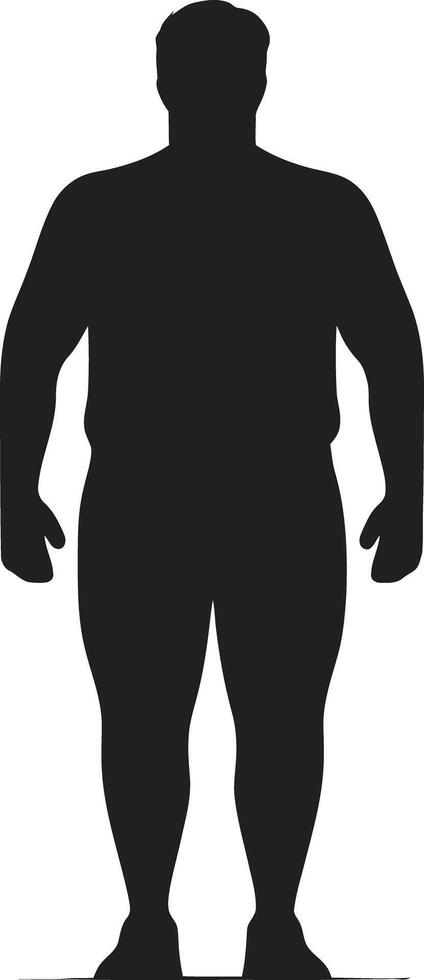 trimmen Trends Emblem zum im schwarz gegen Fettleibigkeit Körper Balance 90 Wort ic zum Mensch Fettleibigkeit Wellness vektor