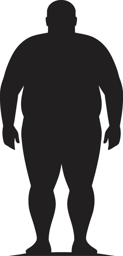 Fettleibigkeit Odyssee Mensch zum Wellness Revolution Gewicht Krieger 90 Wort ic Emblem gegen Fettleibigkeit vektor