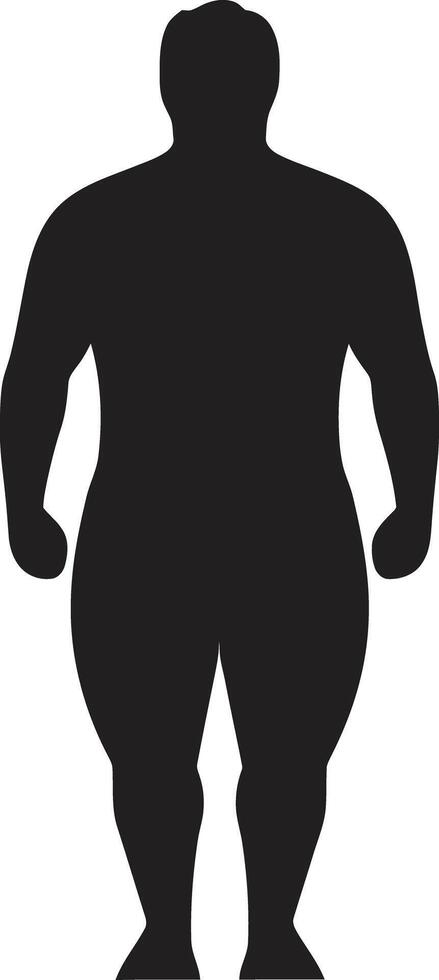 Wellness Wirbelwind 90 Wort Emblem gegen Fettleibigkeit im schwarz passen Futures Mensch befürworten Anti Fettleibigkeit Maße vektor