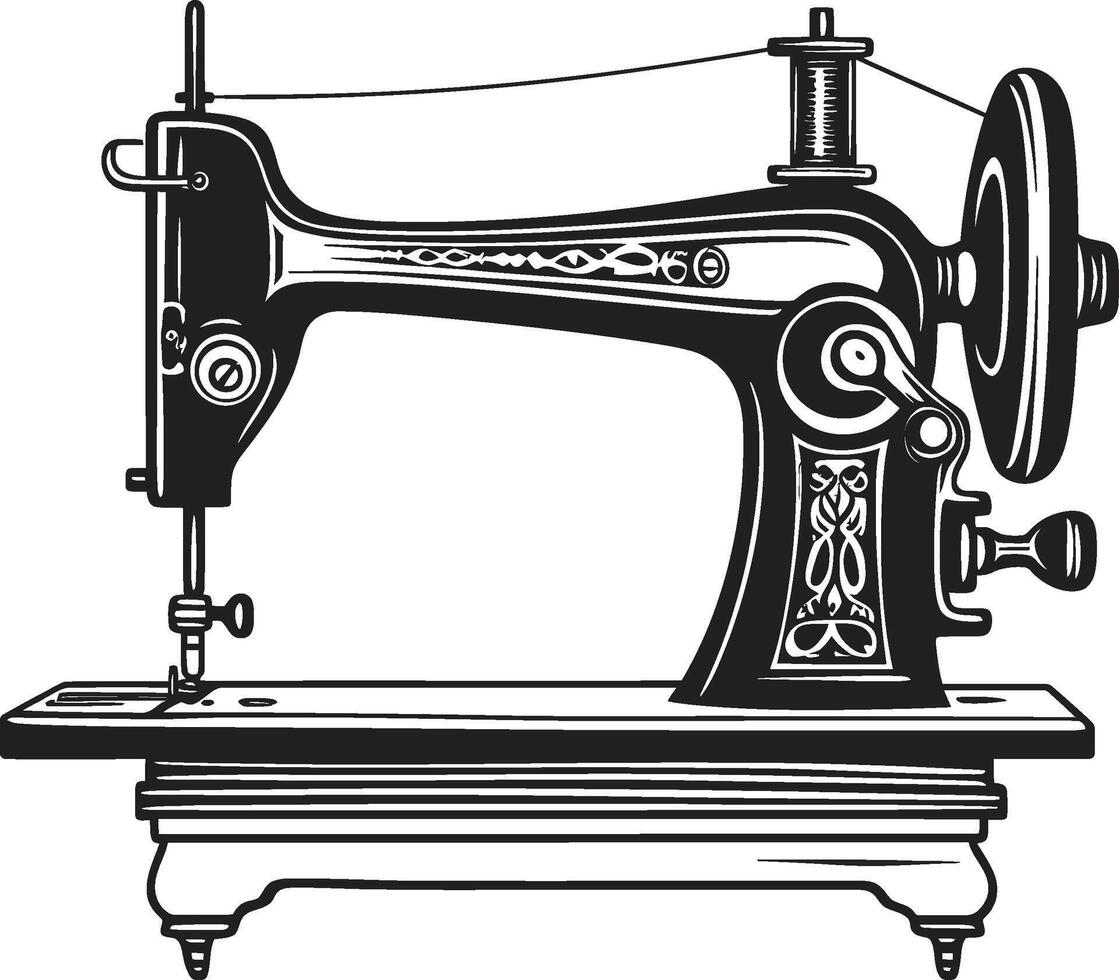 Fadenwerk Wesen elegant zum glatt Nähen Maschine maßgeschneidert Fäden schwarz zum schlau Nähen Maschine vektor