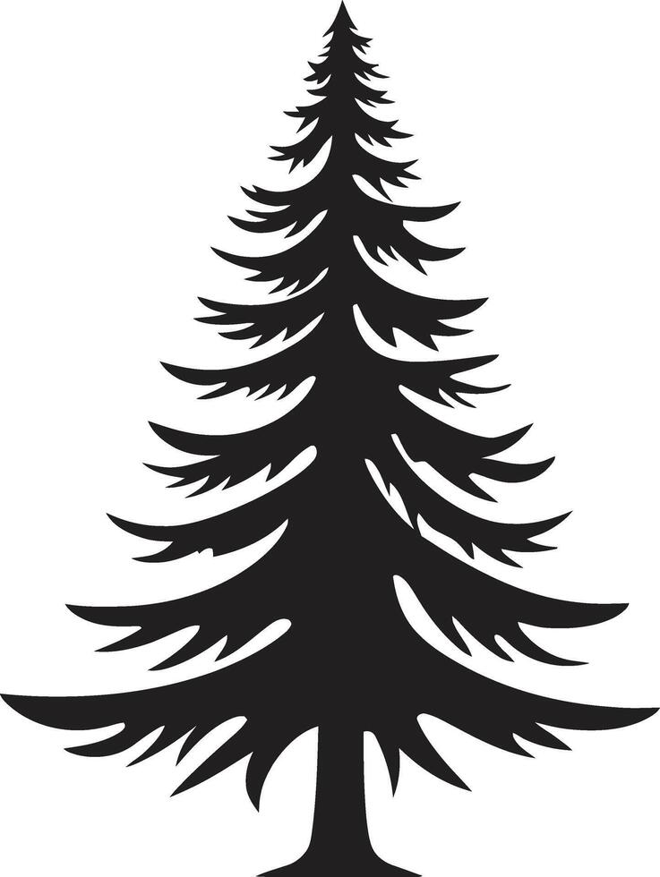 schneebedeckt Eulen und Kiefer Geäst Weihnachten Baum Sammlung immergrün Symphonie s zum harmonisch Bäume vektor