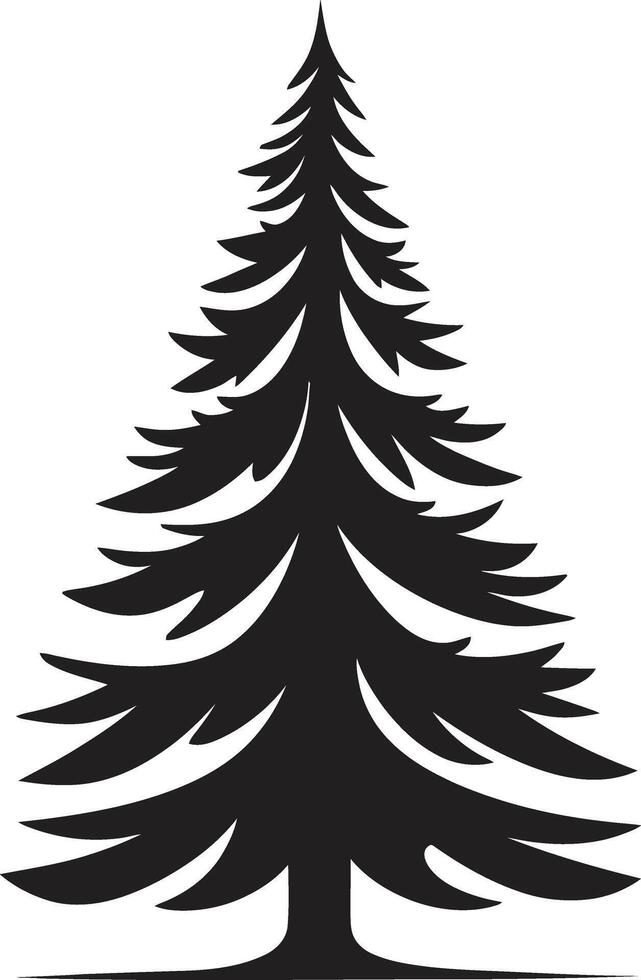 Silber Glocken Symphonie s zum klassisch Weihnachten Bäume Muskatnuss würzen Fichten Weihnachten Baum s im gemütlich Stil vektor