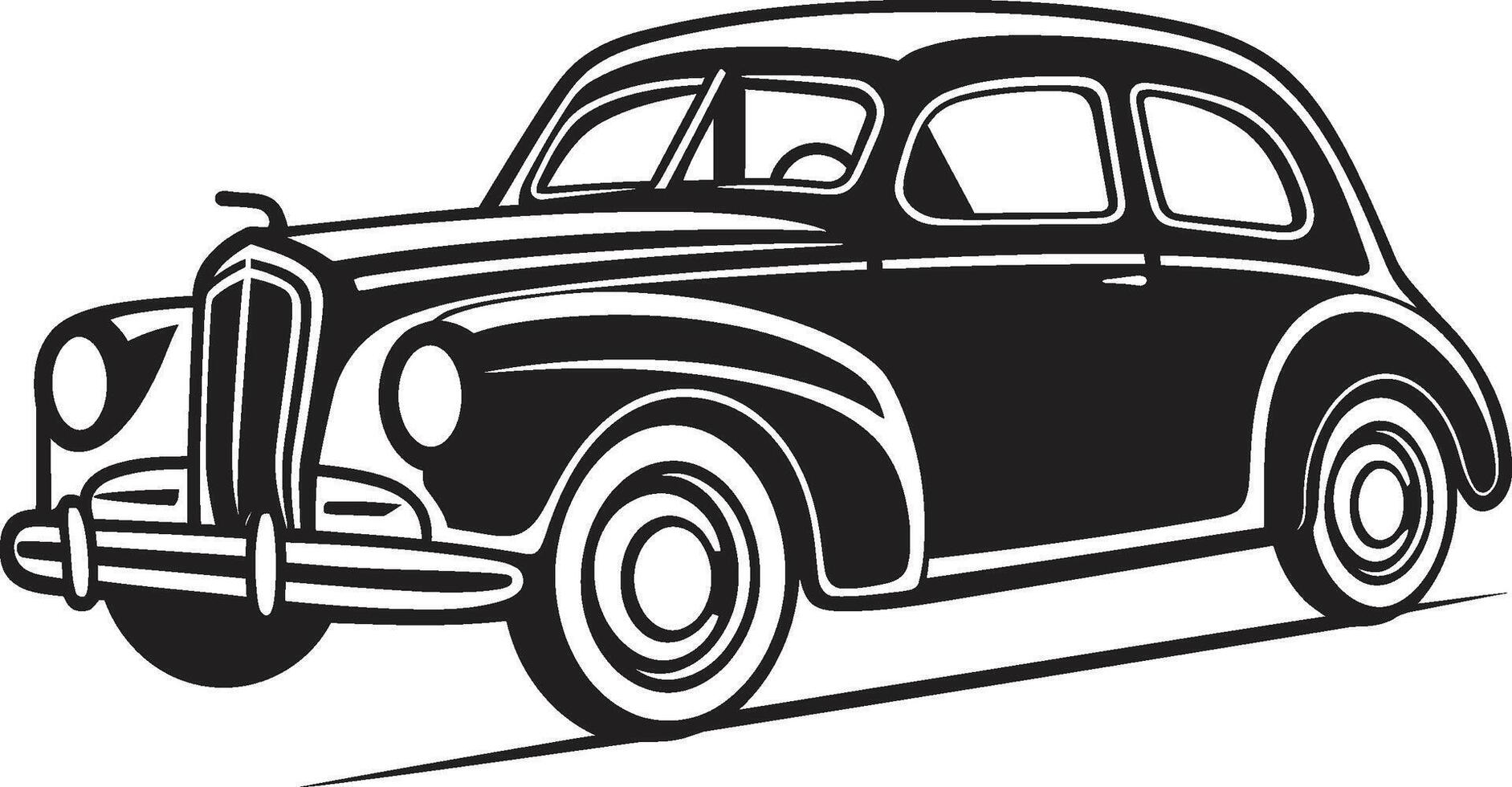 Nostalgie Navigator Emblem zum Gekritzel Linie Kunst künstlerisch autowerkstatt ic Element von Antiquität Auto vektor