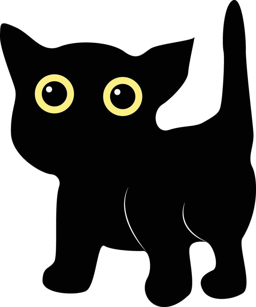 glücklich International Katze Tag Silhouette. Illustration mit eben Karikatur Design vektor