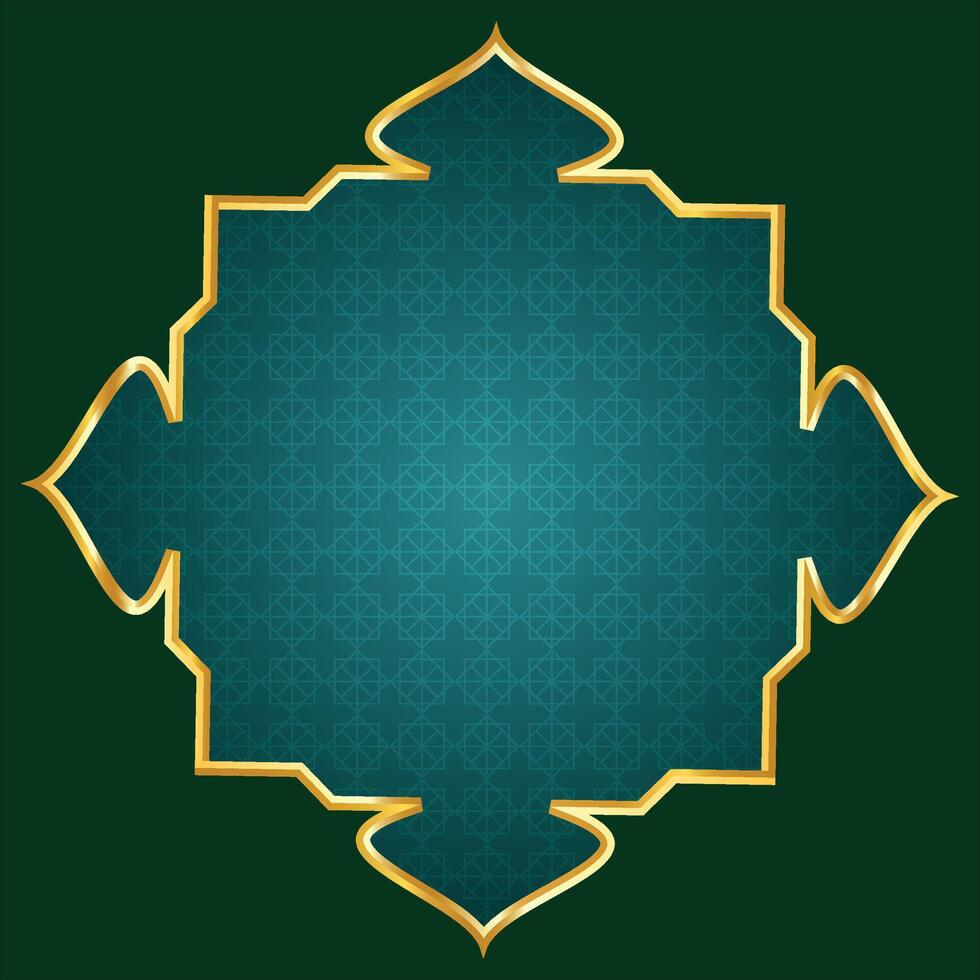 lyx gyllene arabicum islamic text låda titel ram gräns uppsättning med dekorativ illustration vektor
