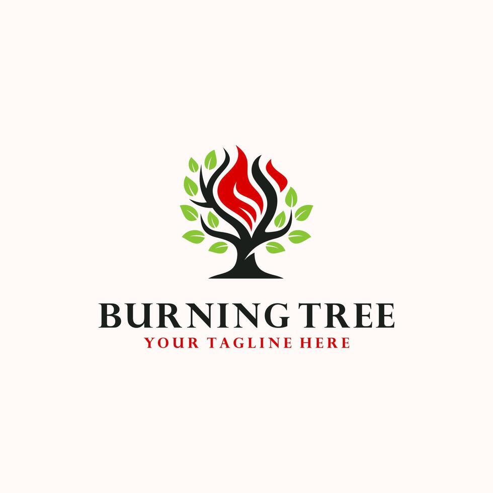 Verbrennung Baum Logo Illustration vektor