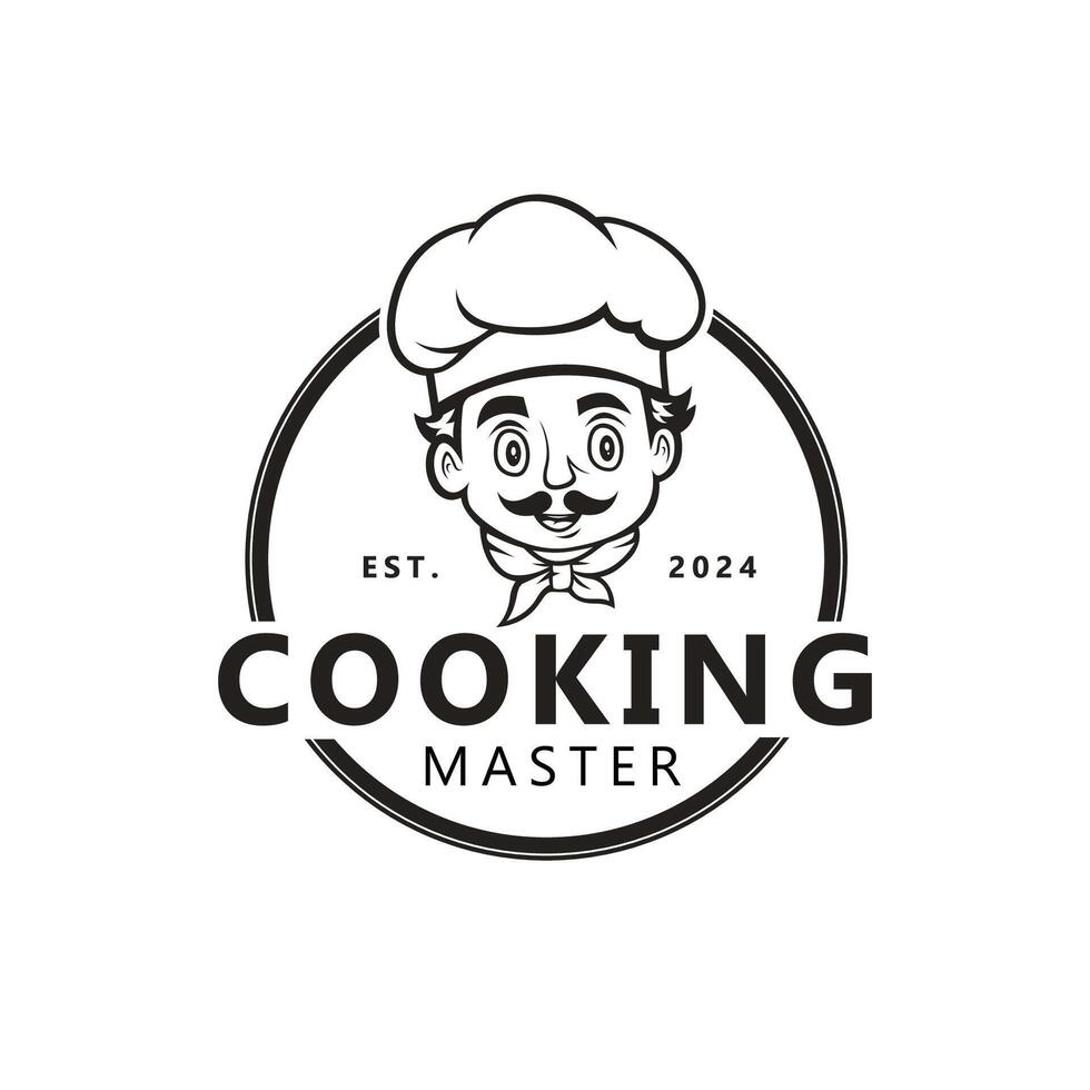 Meister Koch Essen Restaurant Logo Design vektor