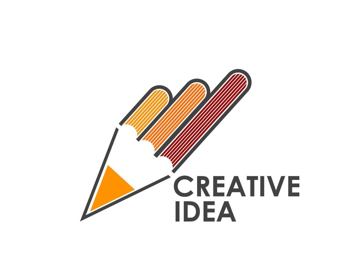 Design und Bildung kreativ Idee Bleistift Symbol vektor