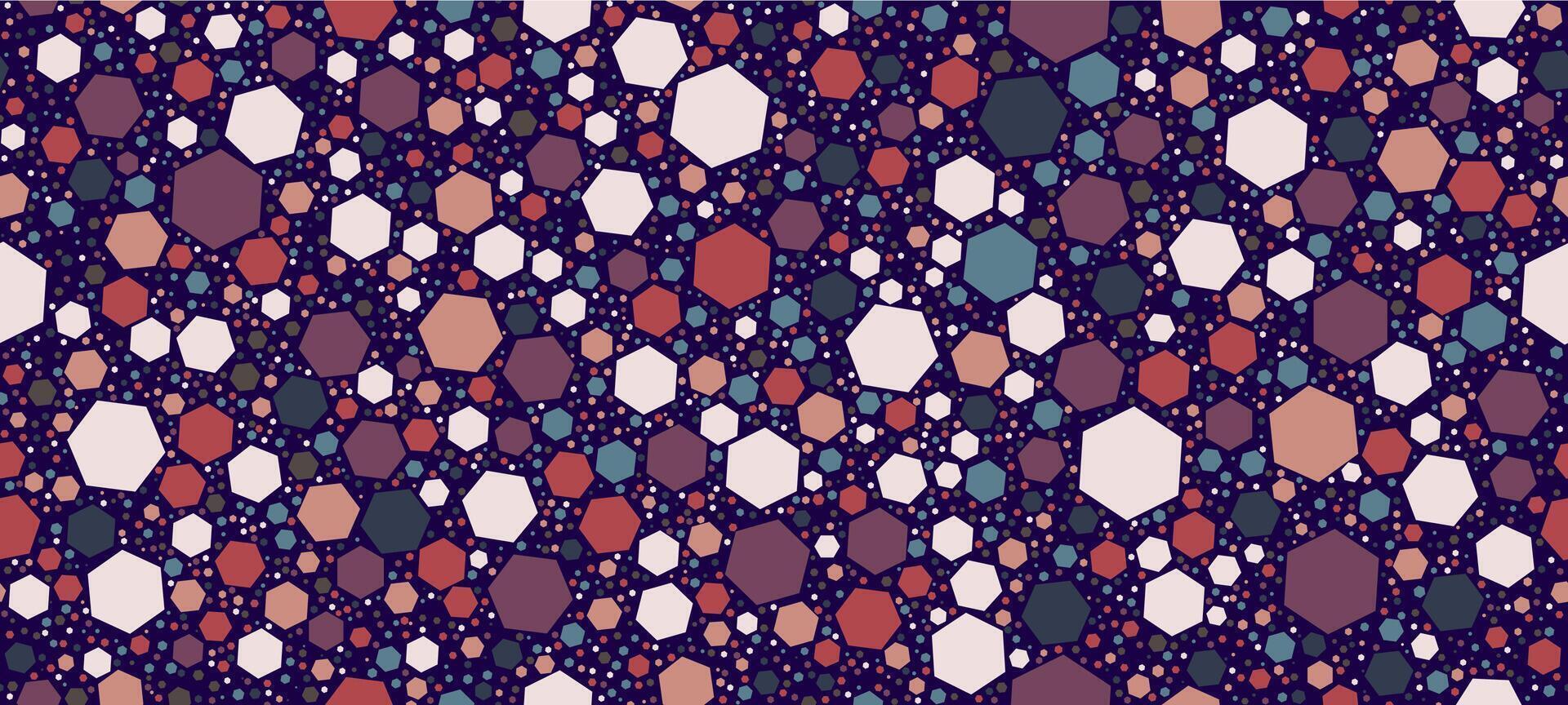 Hexagon Terrazzo Marmor Mosaik Bienenwabe Fliese vektor