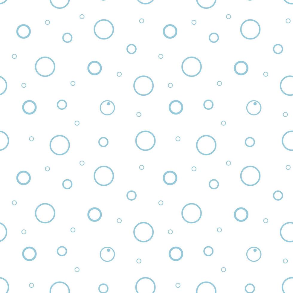 nahtlos Muster Wasser Blasen. einfach Illustration isoliert auf Weiß Hintergrund. sprudelnd Getränke. vektor