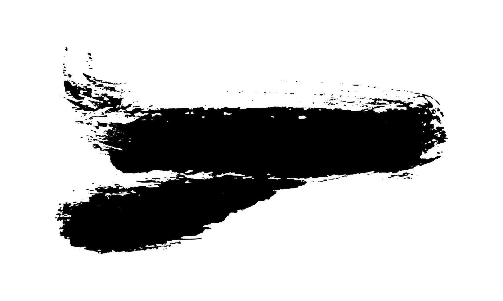 schwarz Bürste Schlaganfall auf Weiß Hintergrund vektor
