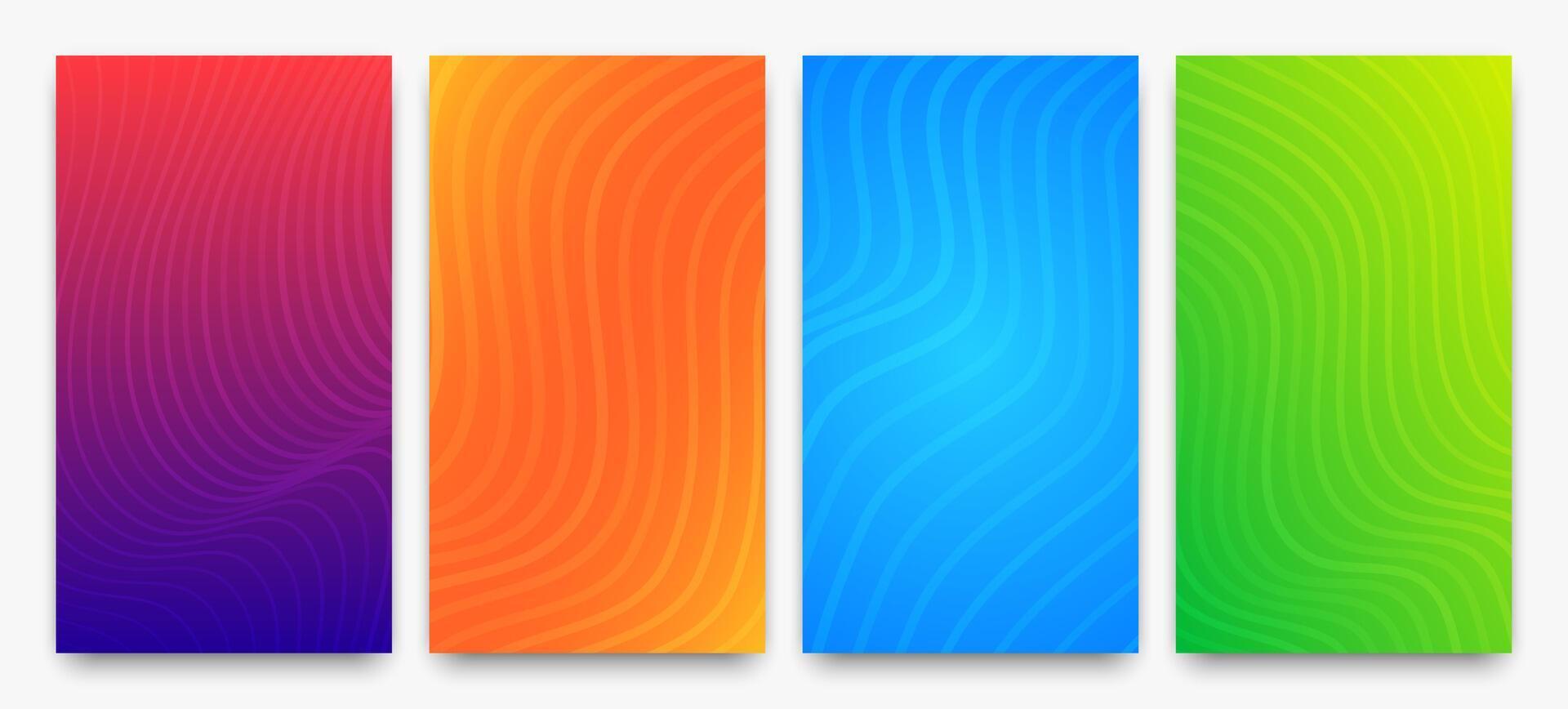 modern bunt Gradient Hintergrund mit Welle Linien vektor