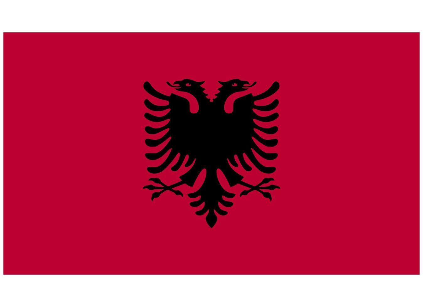 albaniens nationella flagga vektor