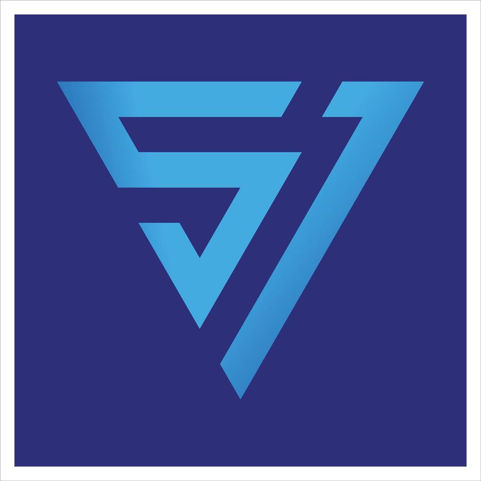 sl Text Logo trigonal. slv Logo Symbol Illustration. Pyramide Dreieck Logo. gegen mich Logo Textmarker Blau auf migol Blau Hintergrund Symbol. vektor