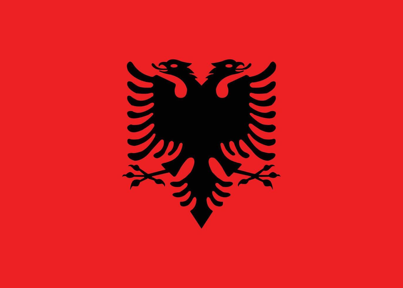 albania flagga illustration. albania nationell flagga. vektor