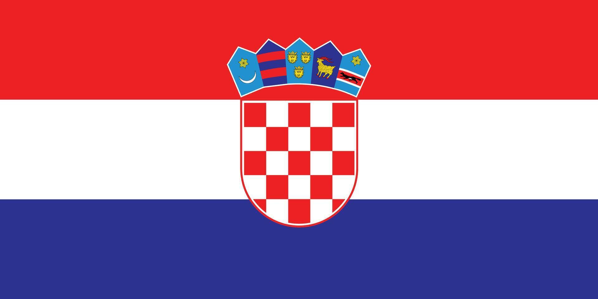 nationell flagga av kroatien. kroatien flagga. vektor