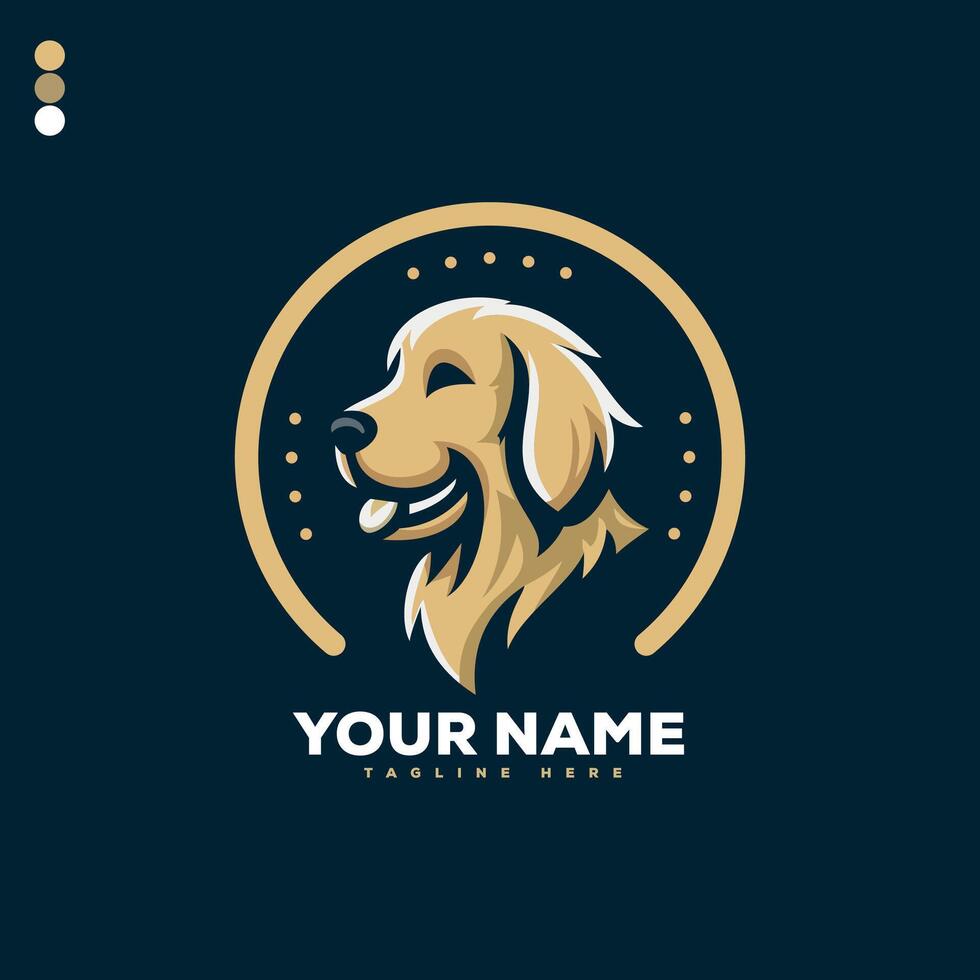 golden Retriever Hund Logo vektor