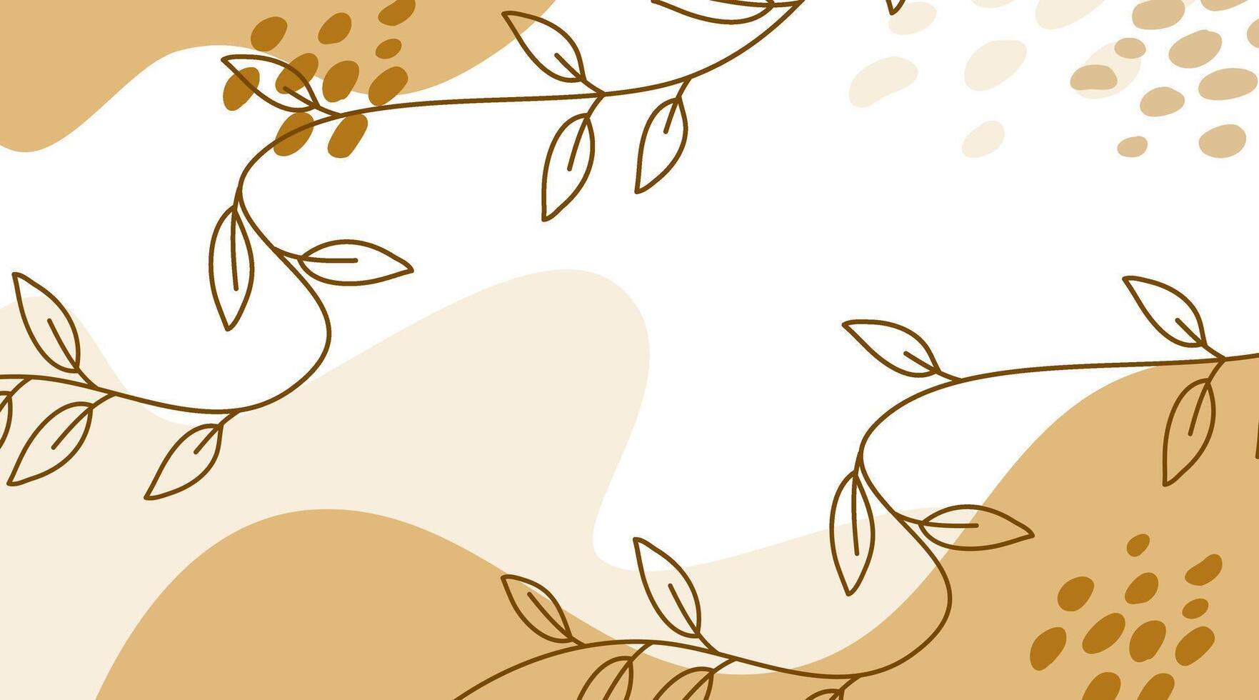 estetisk vågig bakgrund med löv. estetisk blad pastell bakgrund. vågig bakgrund med blad översikt. abstrakt vågig bakgrund med löv. vektor