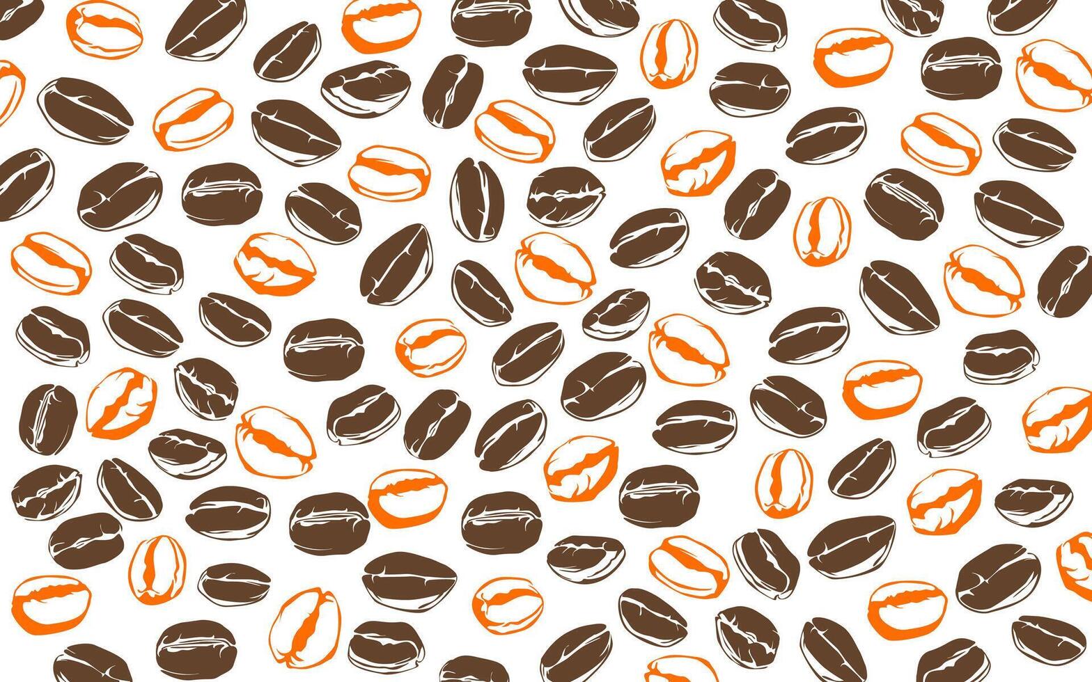 Kaffee Bohnen Muster Hintergrund. Kaffee Bohnen Hintergrund. Kaffee Bohnen Hintergrund. Kaffee Bohnen Illustration zum Verpackung. vektor