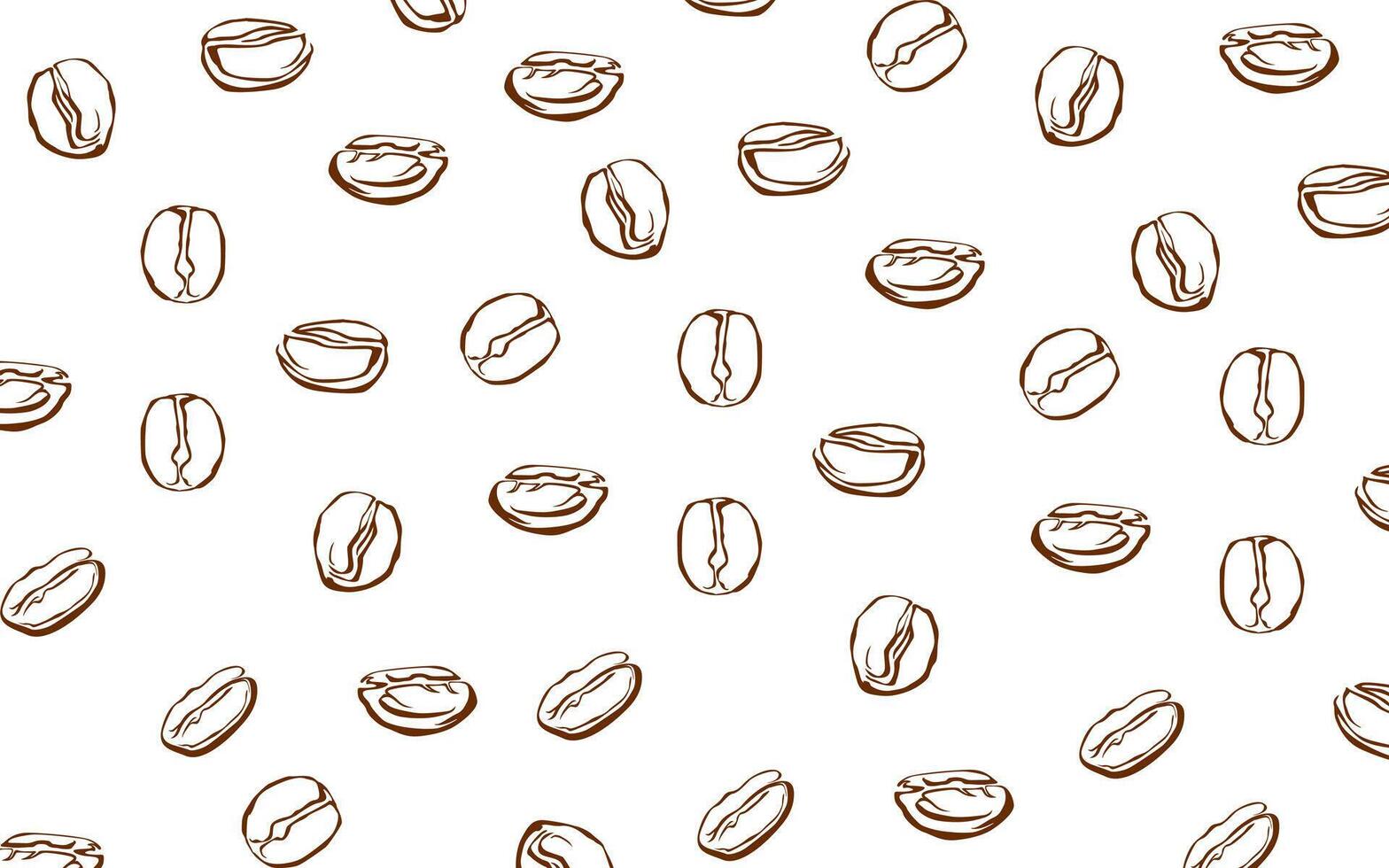 Kaffee Bohnen Muster Hintergrund. Kaffee Bohnen Hintergrund. Kaffee Bohnen Hintergrund. Kaffee Bohnen Illustration zum Verpackung. vektor