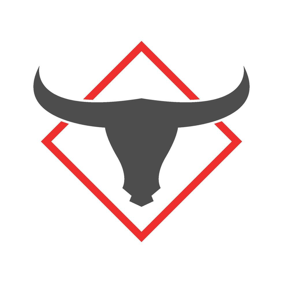 Stier-Symbol-Logo-Design vektor