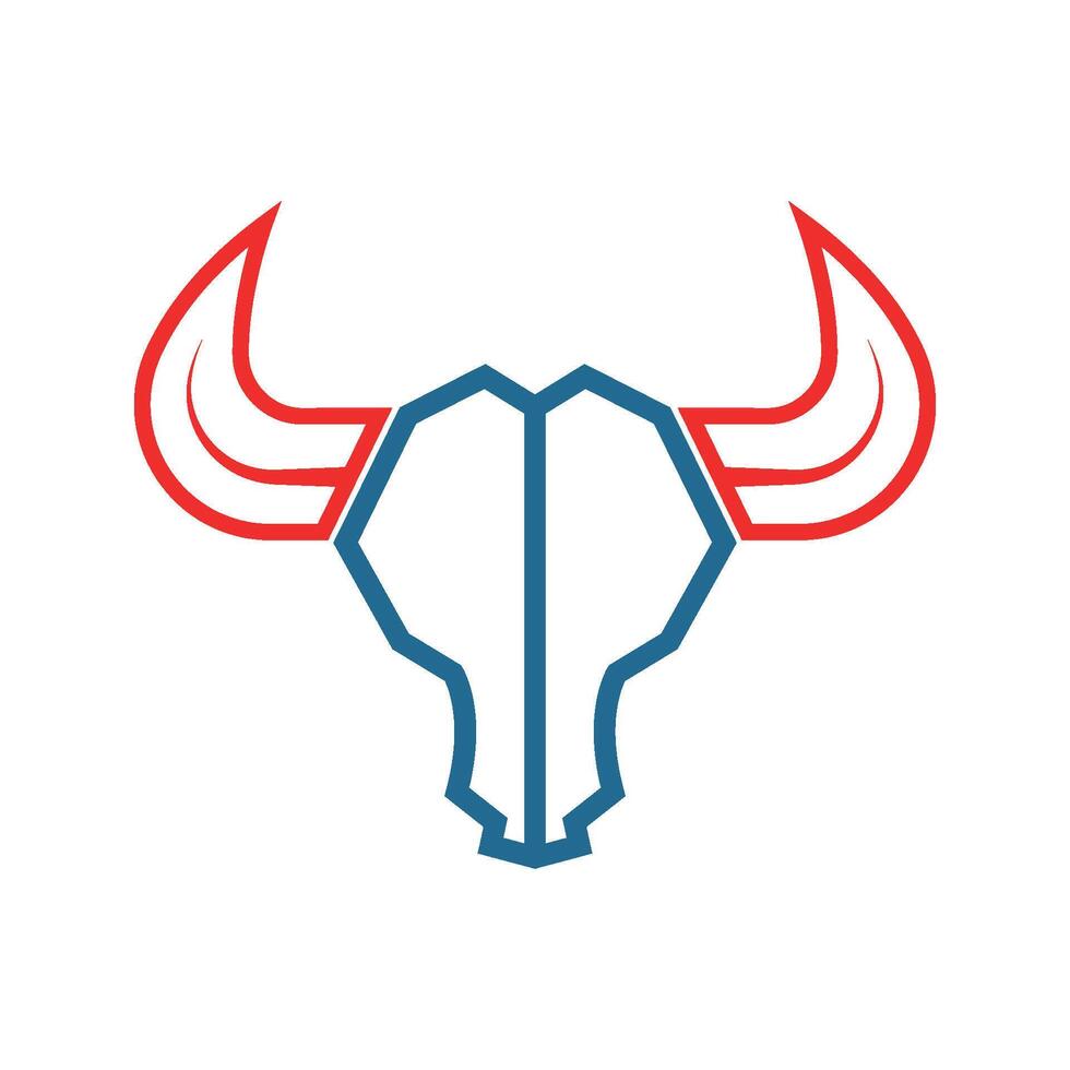 Stier-Symbol-Logo-Design vektor