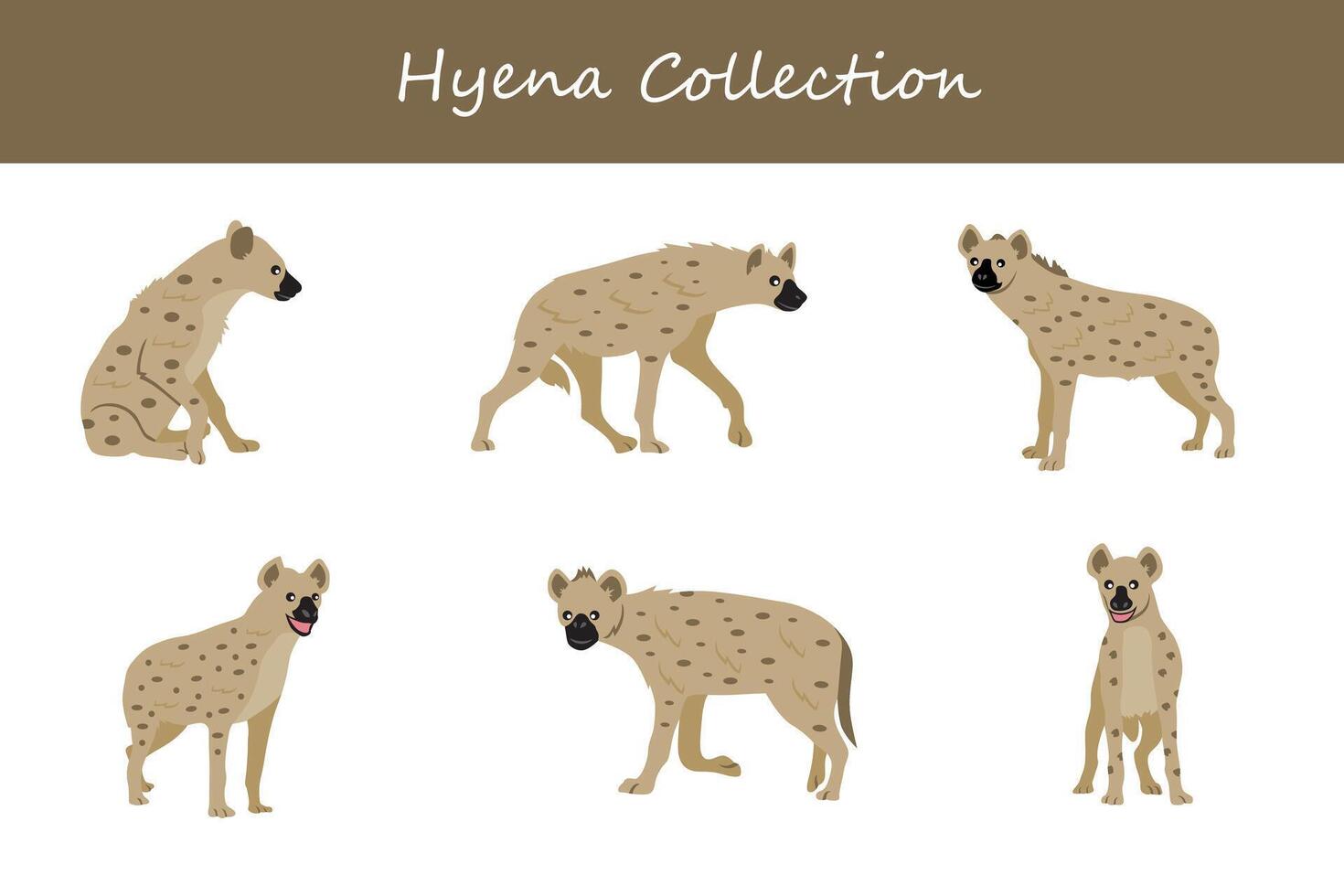 Hyäne Sammlung. Hyäne im anders posiert vektor