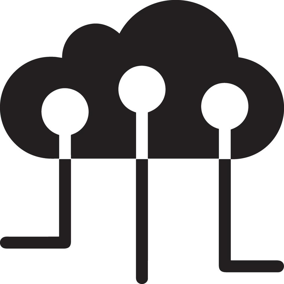 Wolke Symbol Symbol Bild. Illustration von das Hosting Lager Design vektor