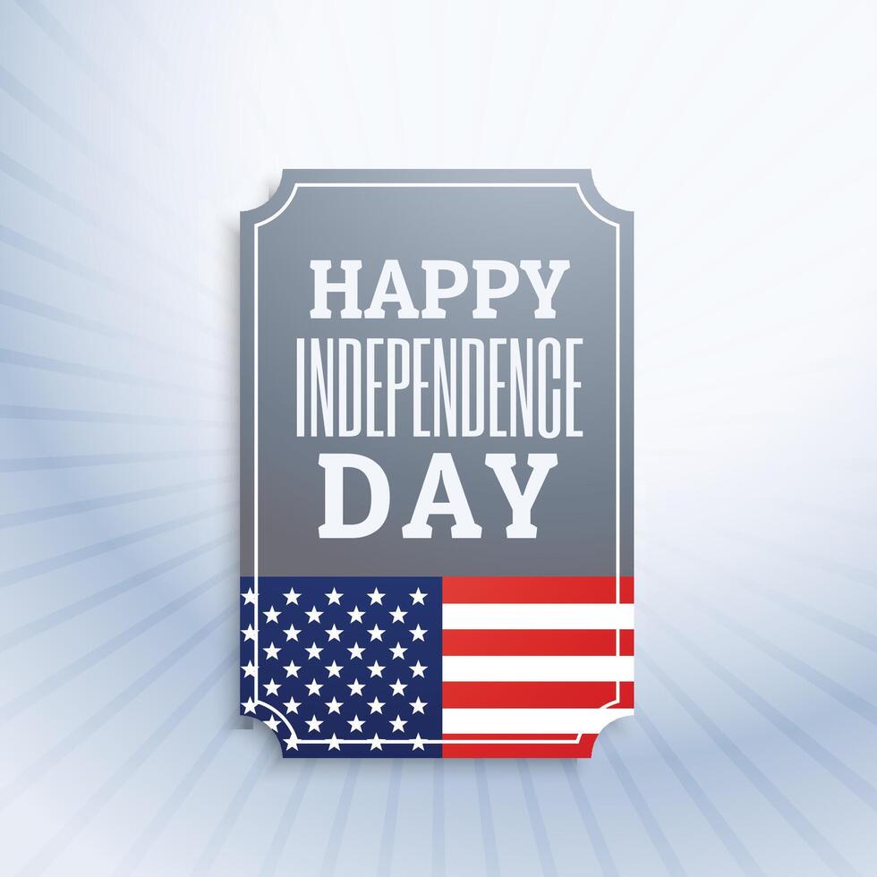 amerikanisch Unabhängigkeit Tag 4 .. von Juli Banner vektor