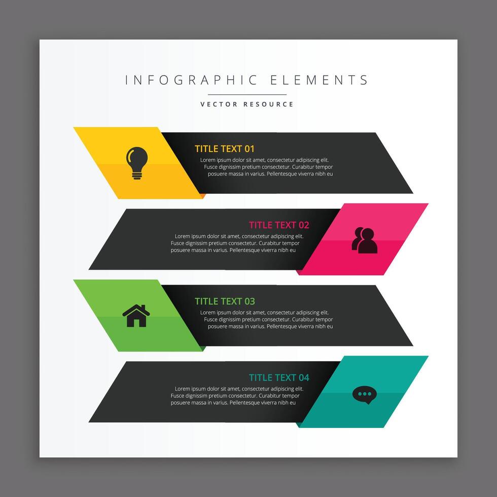 abstrakt modern Schritte Möglichkeit bunt Infografik Design Banner vektor