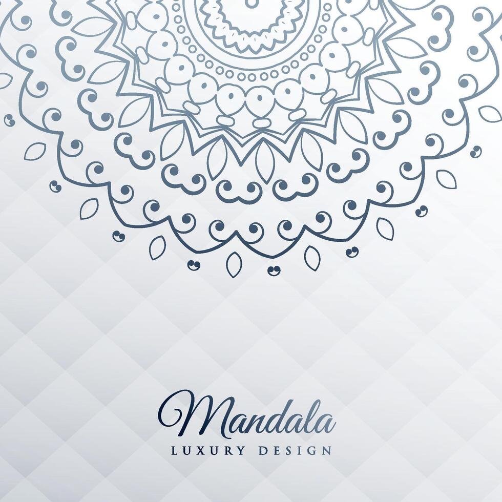 grau Hintergrund mit Mandala Dekoration vektor