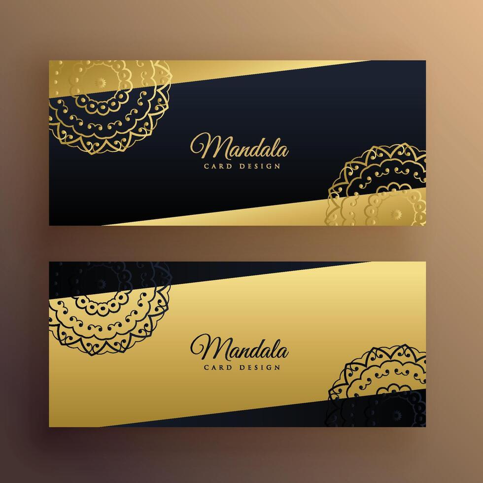 stilvoll golden Mandala Banner Design vektor