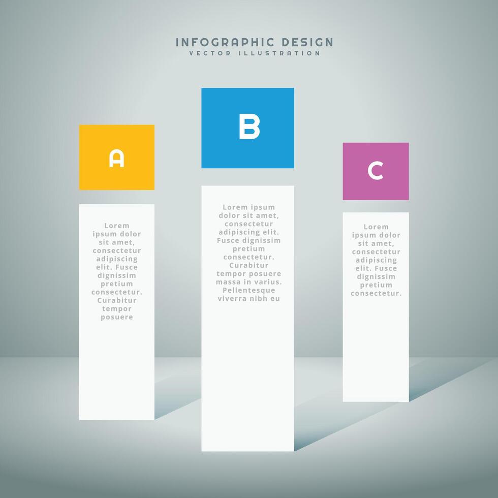 abstrakt modern steg alternativ färgrik infographic design baner vektor