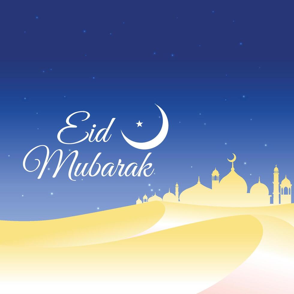 schön eid Mubarak Hintergrund vektor