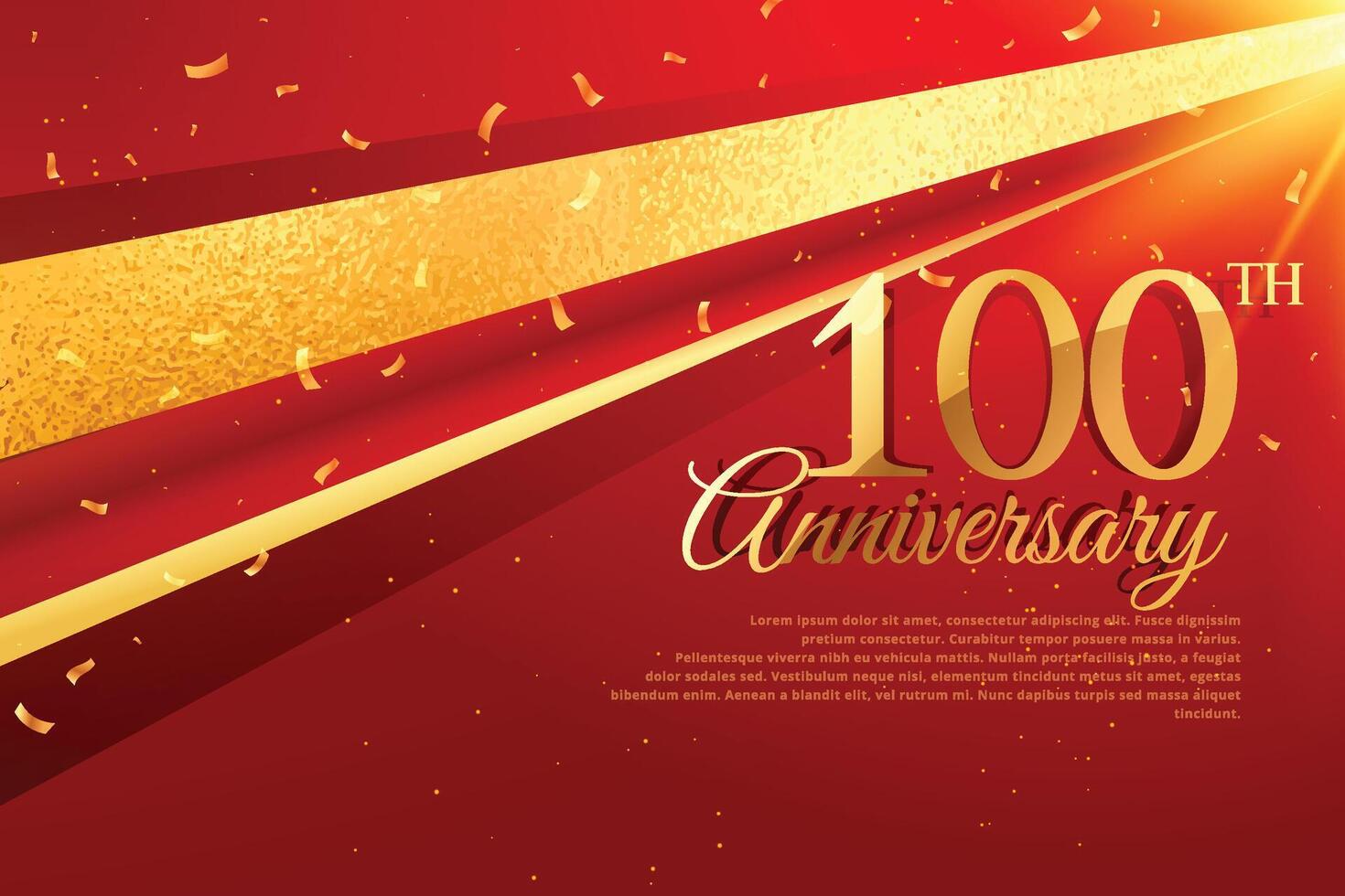 100:e årsdag firande kort mall vektor