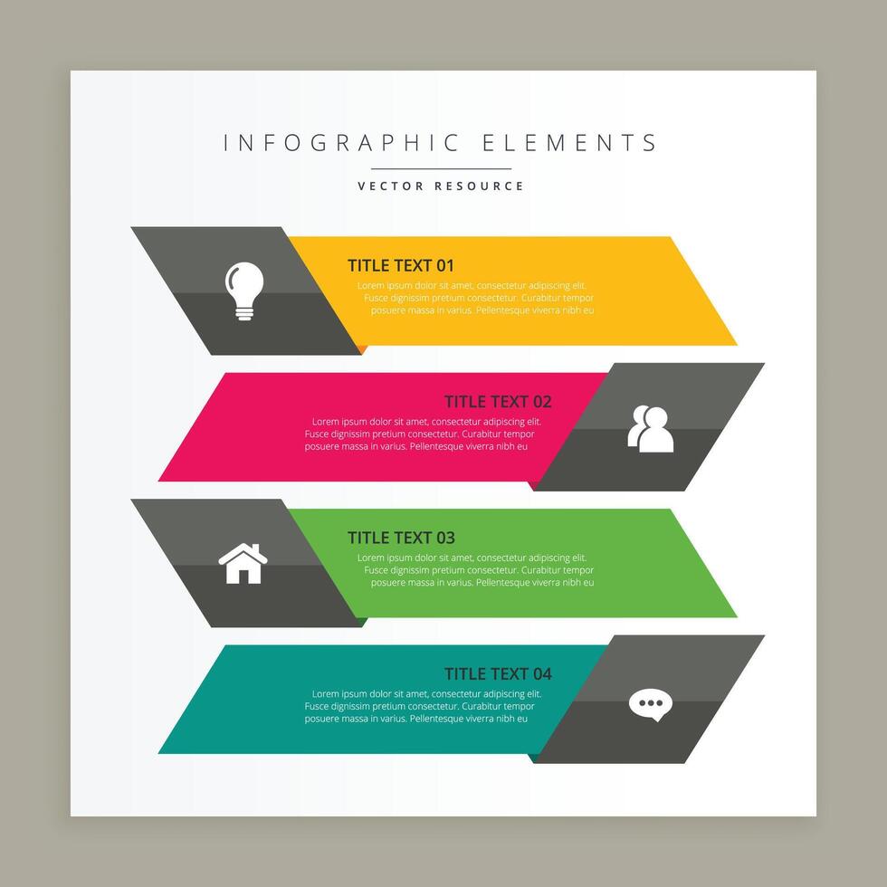 abstrakt modern Schritte Möglichkeit bunt Infografik Design Banner vektor