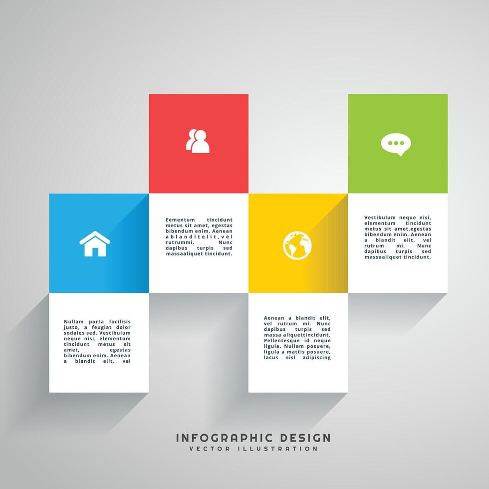 abstrakt modern Schritte Möglichkeit bunt Infografik Design Banner vektor