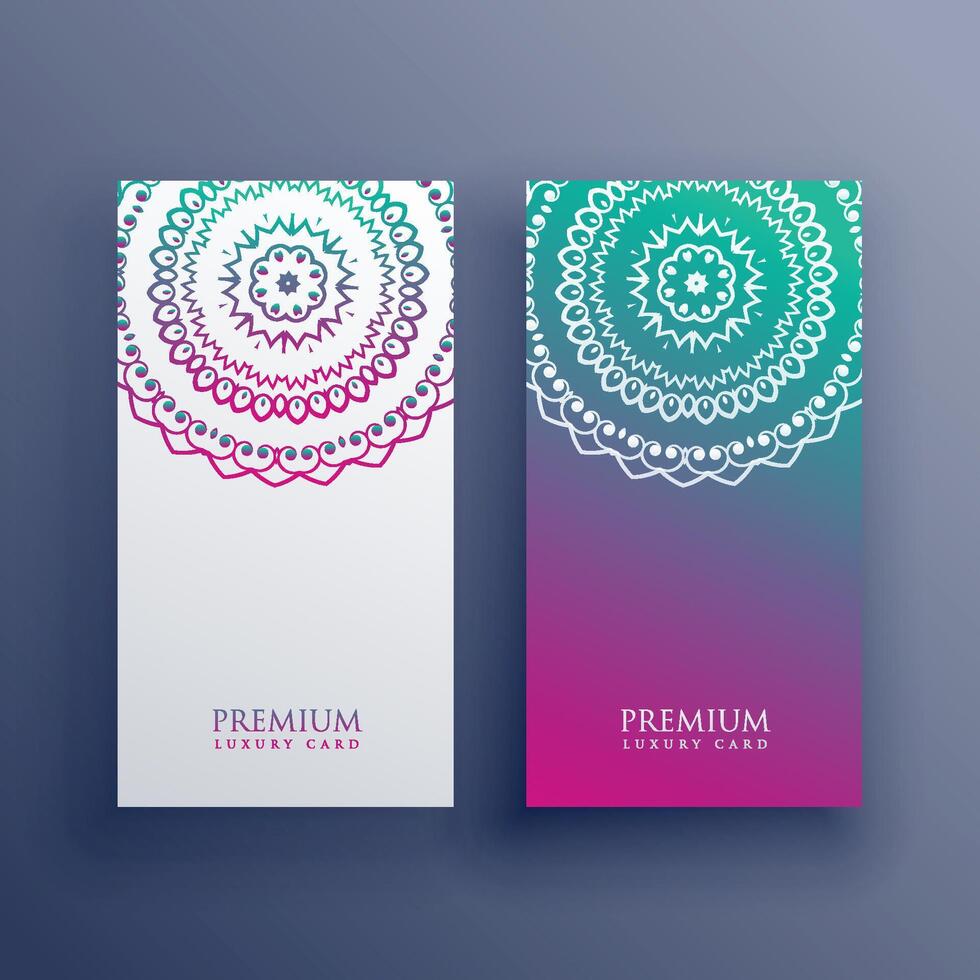 Mandala bunt Karte Banner Design vektor