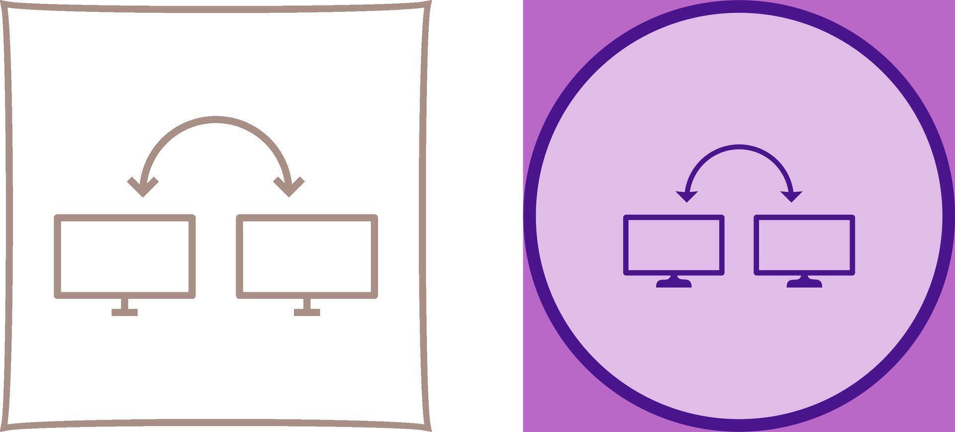 einzigartig in Verbindung gebracht Systeme Symbol Design vektor