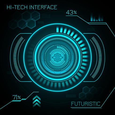 Hud Futuristic Bakgrund vektor