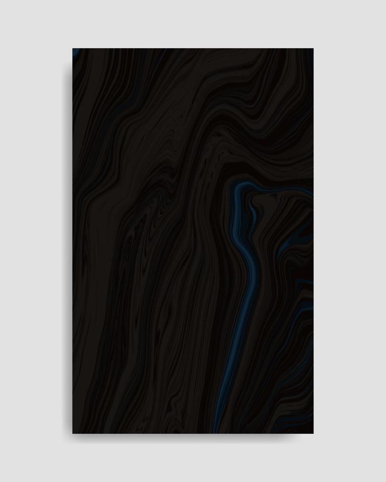 abstrakt svart blå flytande marmor bakgrund vektor