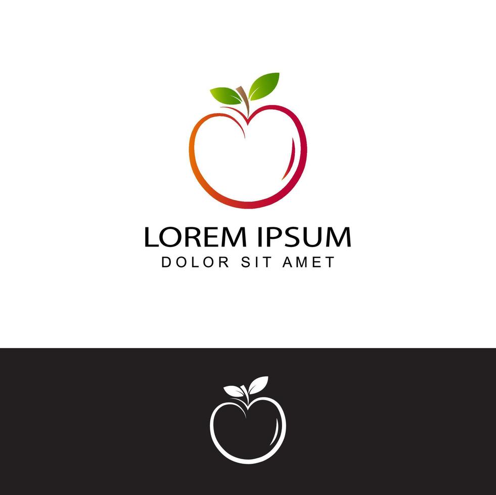 Apfel-Logo-Vorlagen-Design-Vektor vektor