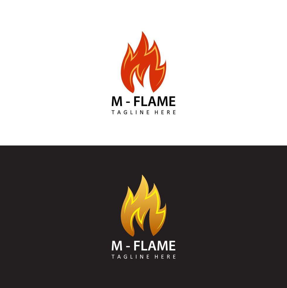 Feuer Flamme Logo Vorlage Design Vektor