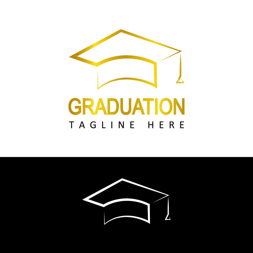 Gold Graduierung Logo Vorlage Design Vektor