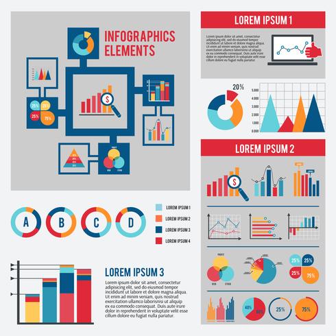 Business Chart Infographics Set vektor