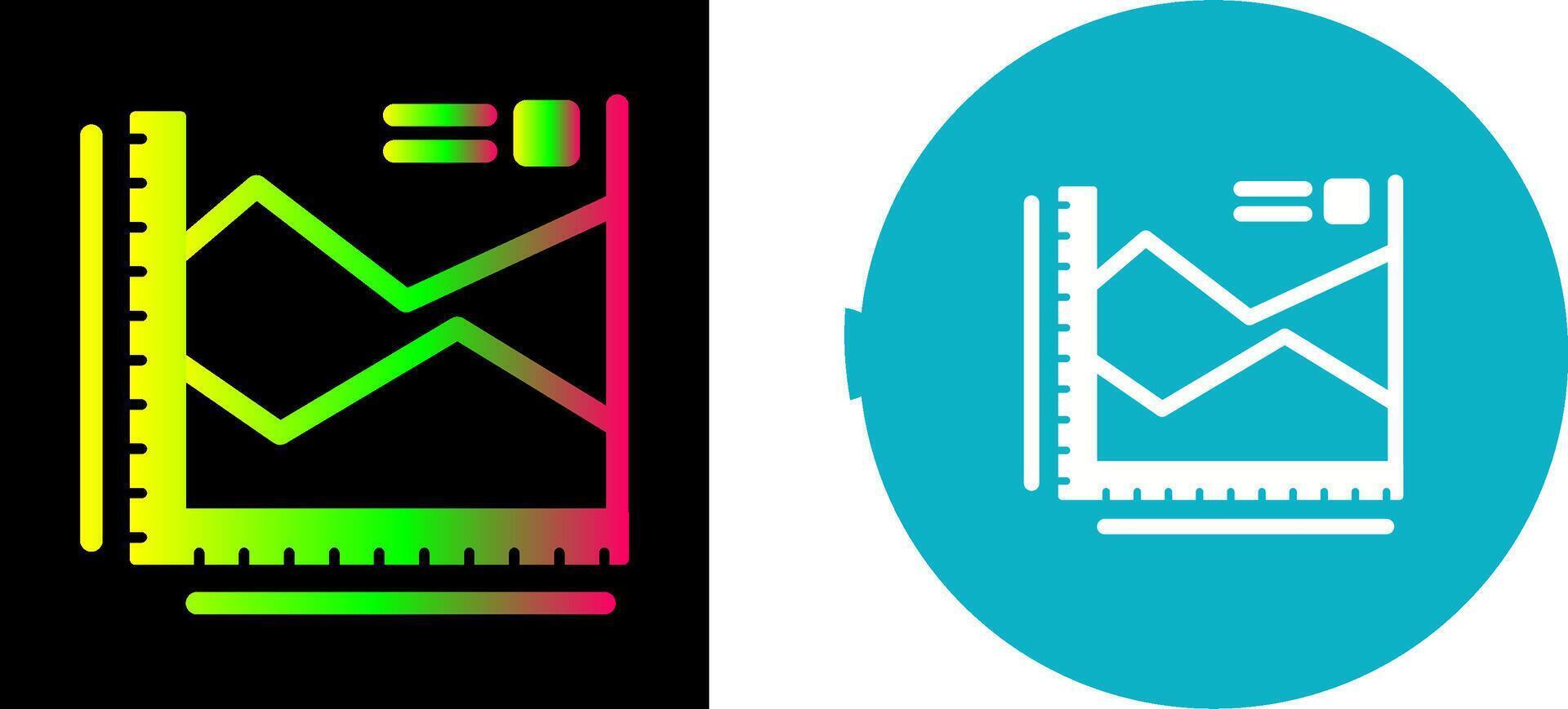 Spline Diagramm Symbol Design vektor